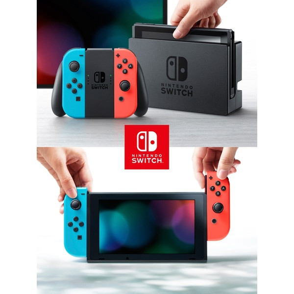 COMBO Máy chơi Game Nintendo Switch With Neon Blue Red Joy-Con + The Legend of Zelda: Breath of the Wild - Hàng nhập khẩu