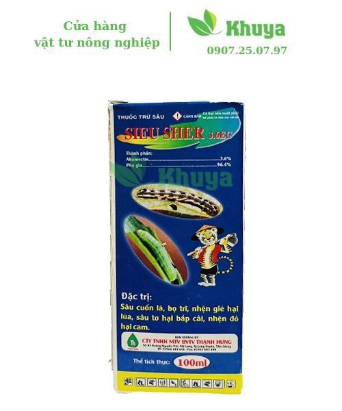 Thuốc trừ sâu Sieu Sher 3.6EC 500ml Sâu - Bọ trĩ - Nhện đỏ