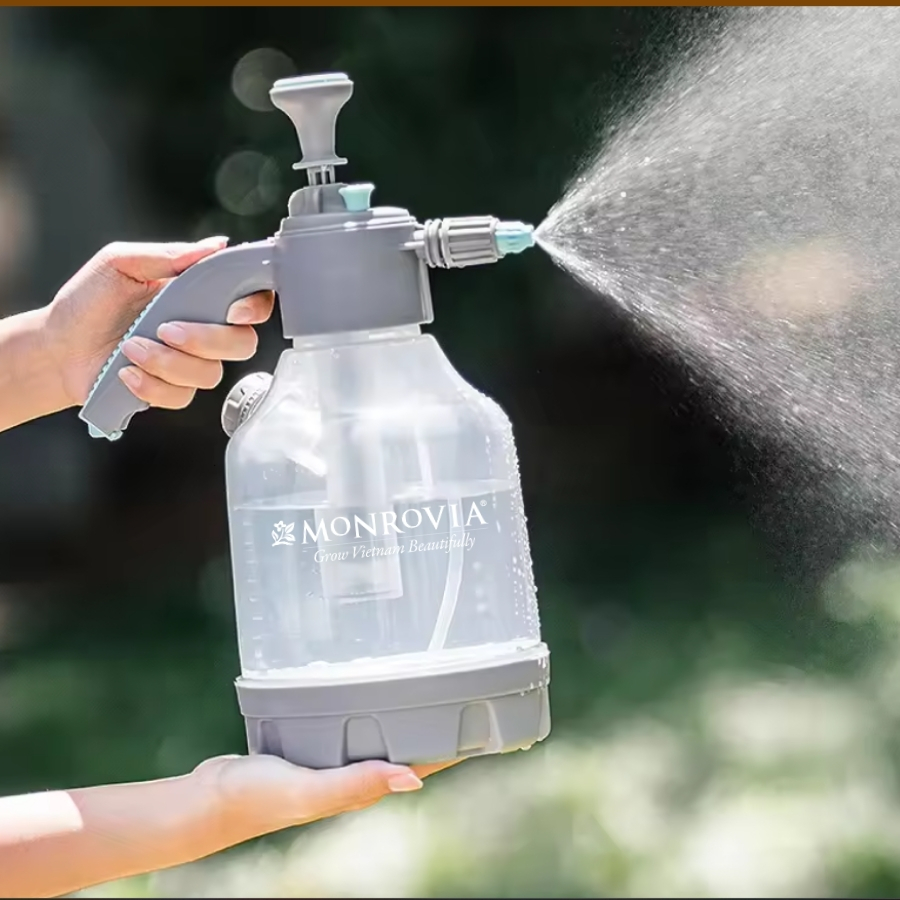 Bình tưới 3L Monrovia tưới cây, phun thuốc, rửa xe với chế độ phun sương, phun tia, phun bọt tuyết