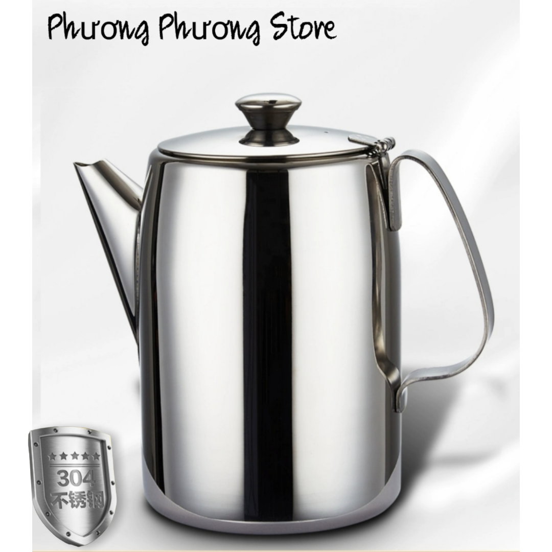 Bình đựng nước, Ca inox có nắp 2800ml có vòi giót inox SUS 304 Hàng dày sáng bóng dùng cả đời không lo hỏng