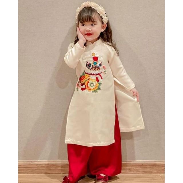 Sét áo dài bé gái đẹp hịn xịn sàn chảnh hàng thiết kế cao cấp. hàng đẹp giá rẻ bao chất toàn quốc