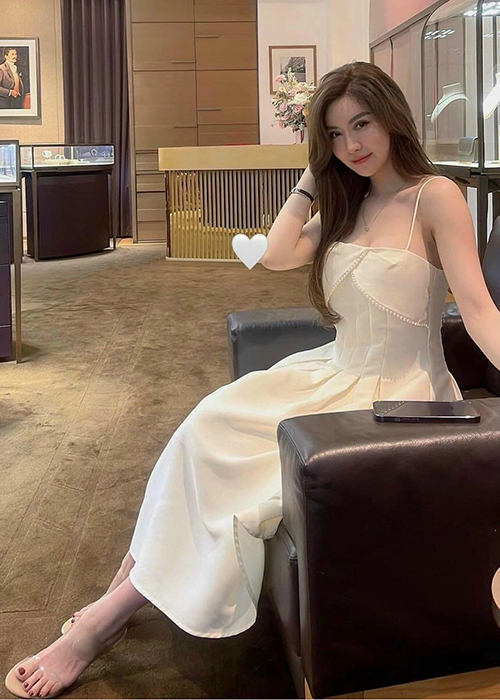 Đầm Tapta Dạ Hội 2 Dây Cổ Phối Ren Thời Trang