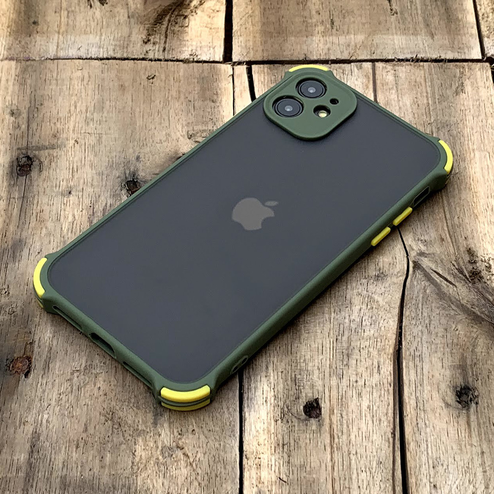 Ốp lưng chống sốc toàn phần màu lá mạ dành cho iPhone 11