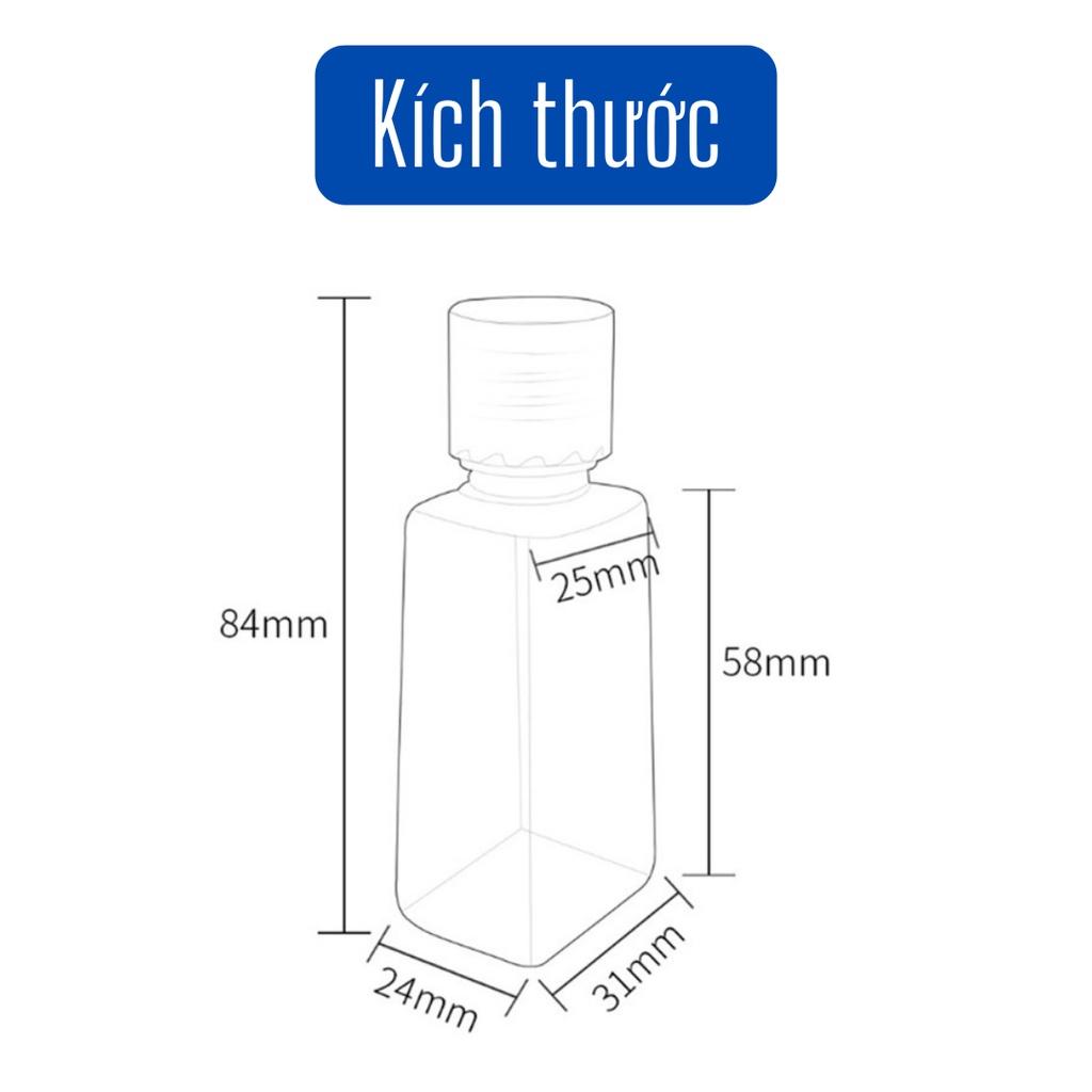 Chai chiết nhựa trong suốt 30ml đựng gel rửa tay/mỹ phẩm mang đi du lịch tiện lợi CCC34