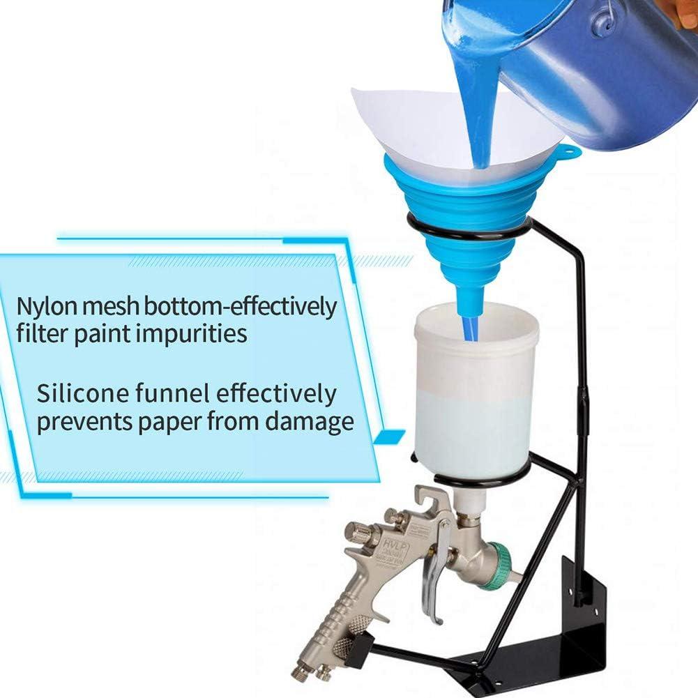 Bộ 100 Gói Dụng Cụ Lọc Sơn Có Phễu Silicon, Giấy Vát Ni Lông Để Sơn Ô Tô, Dụng Cụ Lọc Sơn, Dụng Cụ Lọc Sơn Dùng Một Lần Có Phễu Có Thể Thu Gọn