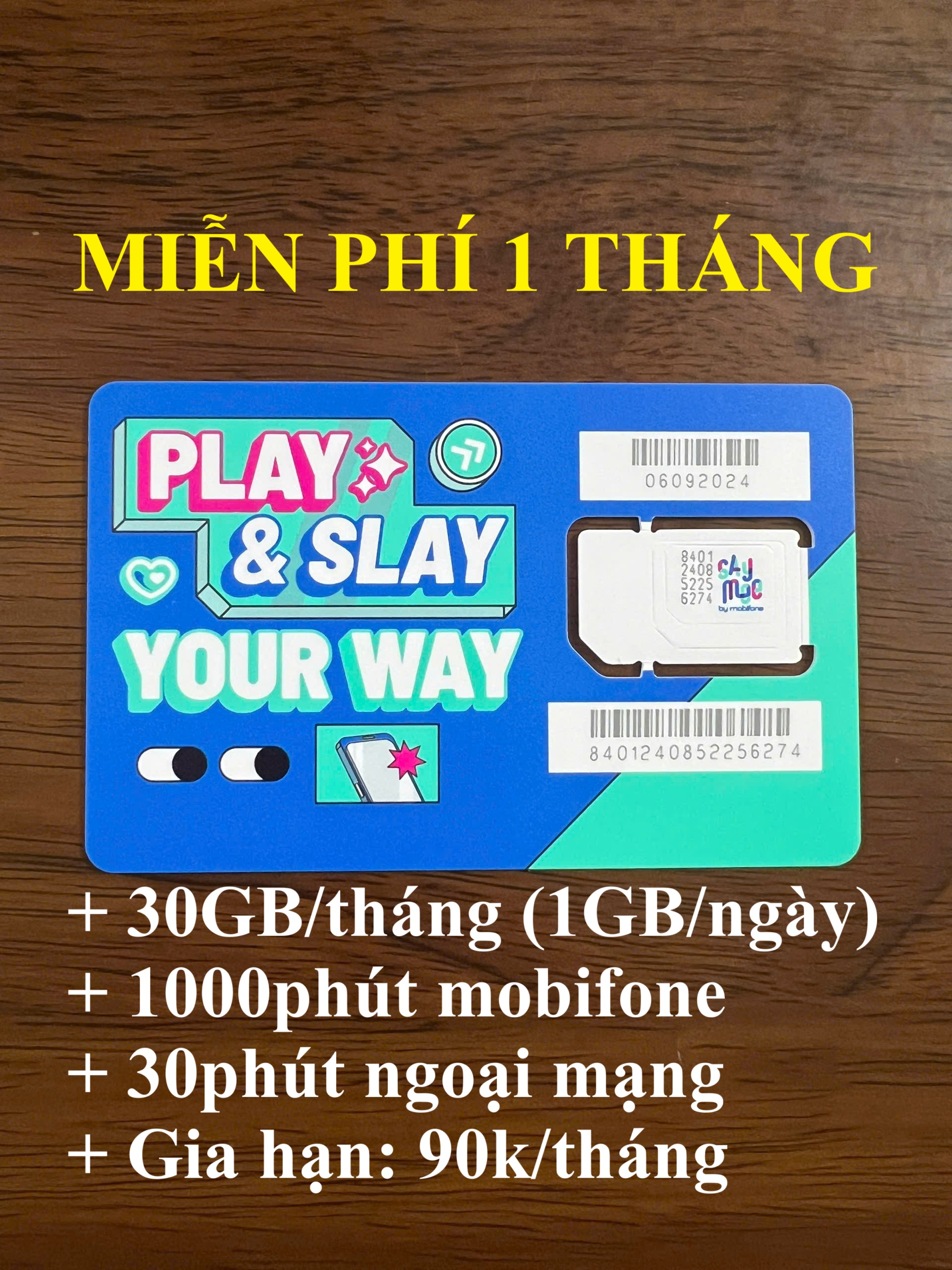 SIM 5G MOBIFONE SAYMEE - Sim GenZ, CHỌN SỐ, GÓI CƯỚC 5G, NGHE GỌI - Sim chưa kích hoạt - Hàng chính hãng