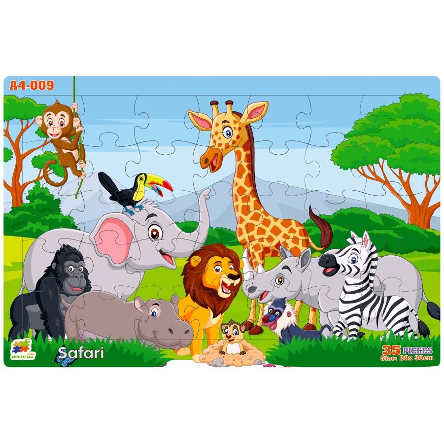 Bộ ghép hình bảng 35 mảnh - Safari