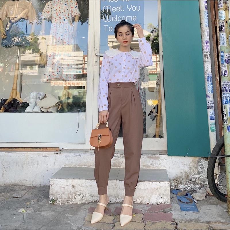 Quần vải ống bo