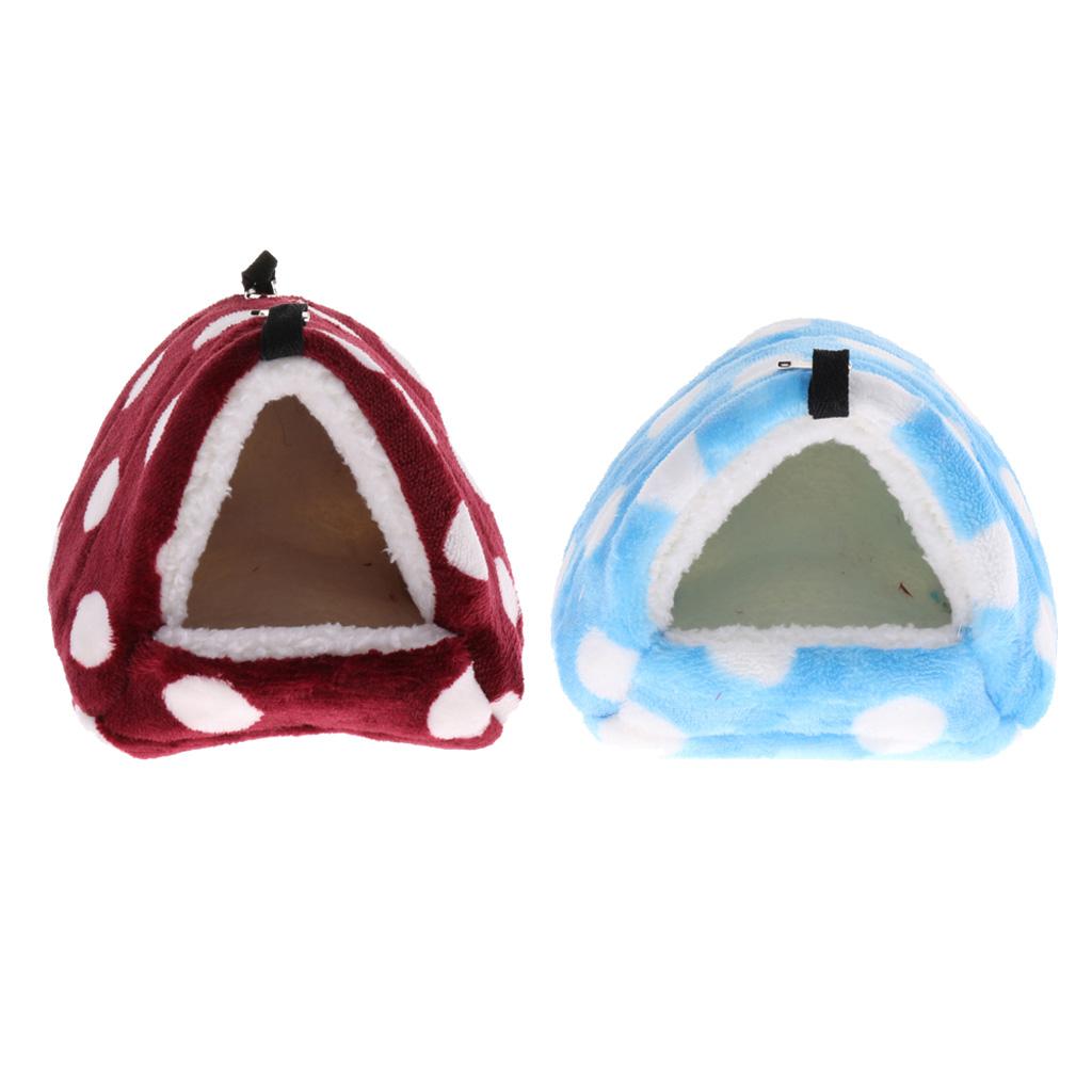 Guinea Pig House Hammock Bed Hanging Chinchilla Hideout Hut Pet Supplies Red