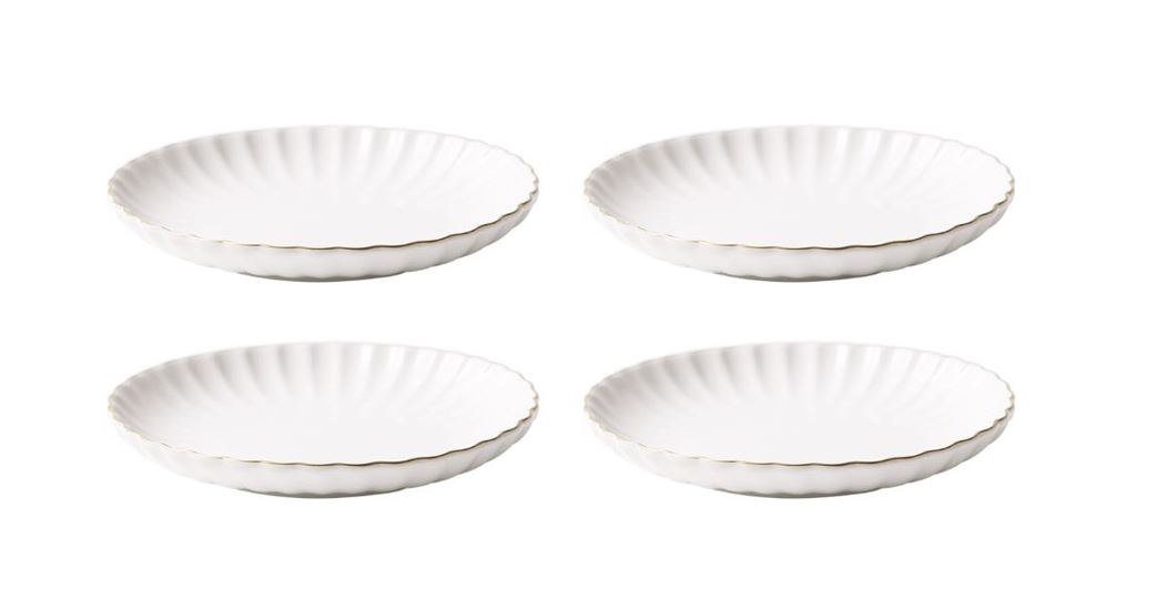 Đĩa sâu lòng Cotton viền vàng 7'' - Erato - Hàng nhập khẩu Hàn Quốc