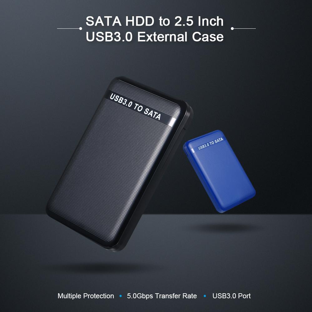 Hộp đựng HDD 2,5 inch Bộ chuyển đổi USB3.0 sang SATA (Màu xanh lam)