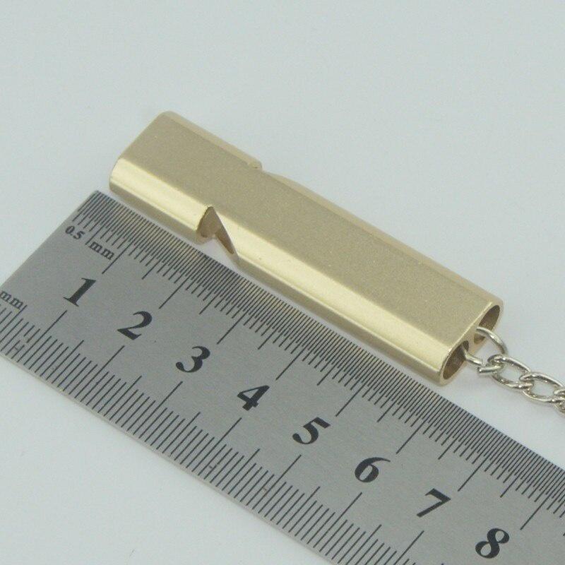 Dual-tube Survival Whistle Portable Aluminum Safety Whistle for Outdoor Hiking Camping Survival Emergency Keychain Multi Tool