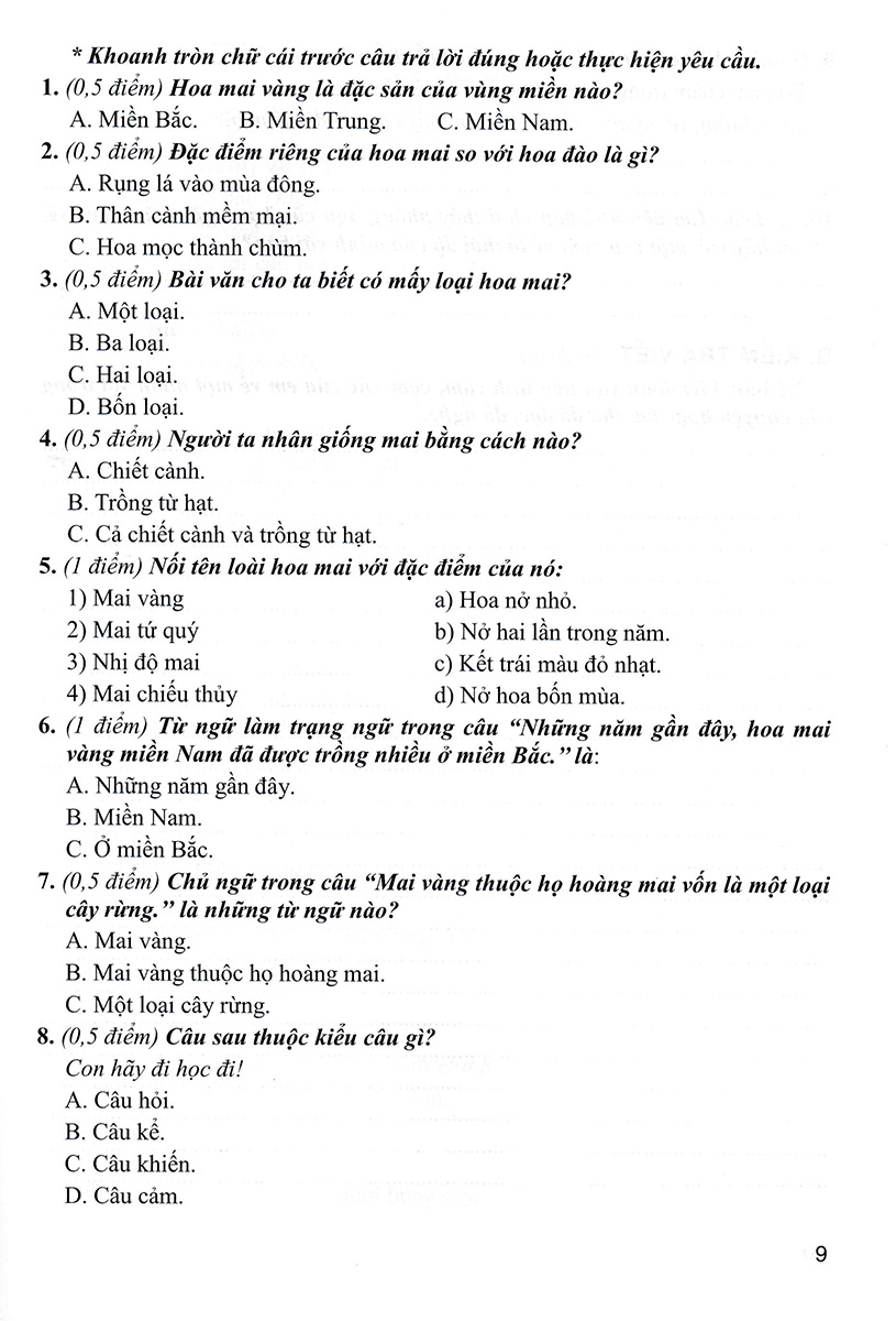 Bộ Đề Kiểm Tra Môn Tiếng Việt Lớp 4 - Tập 2 _HA