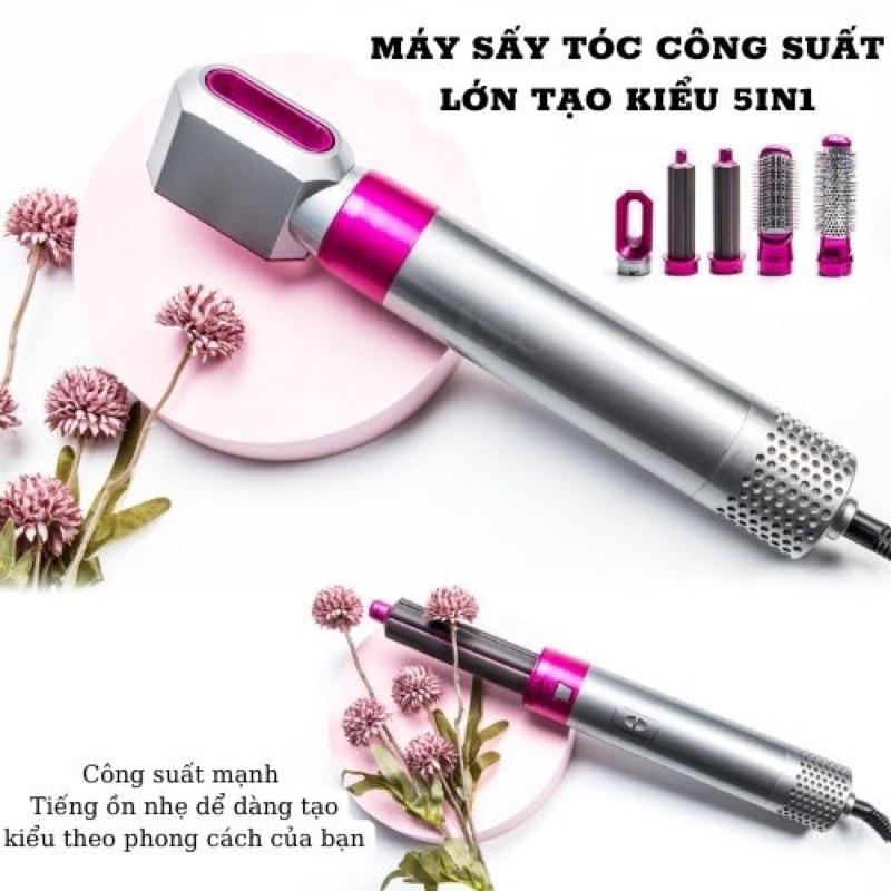 Máy Làm Tóc 5 In 1 - Máy Sấy Tóc Tạo Kiểu Styler, Uốn Duỗi Tóc Kết Hợp Lược Chải Tóc 5 In 1 - Bảo Hành 5