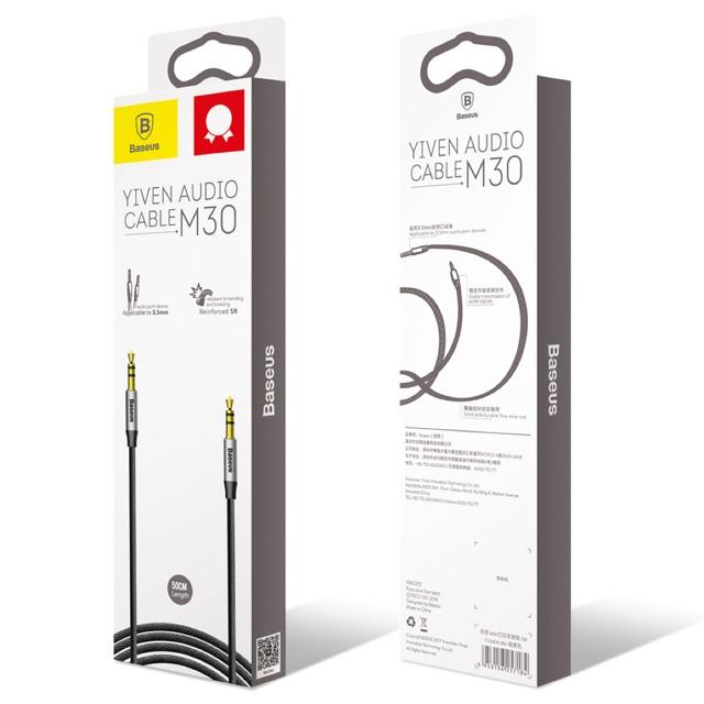 Cáp Baseus Yiven Audio Cable M30 (Đỏ/Đen – 1m)- hàng chính hãng