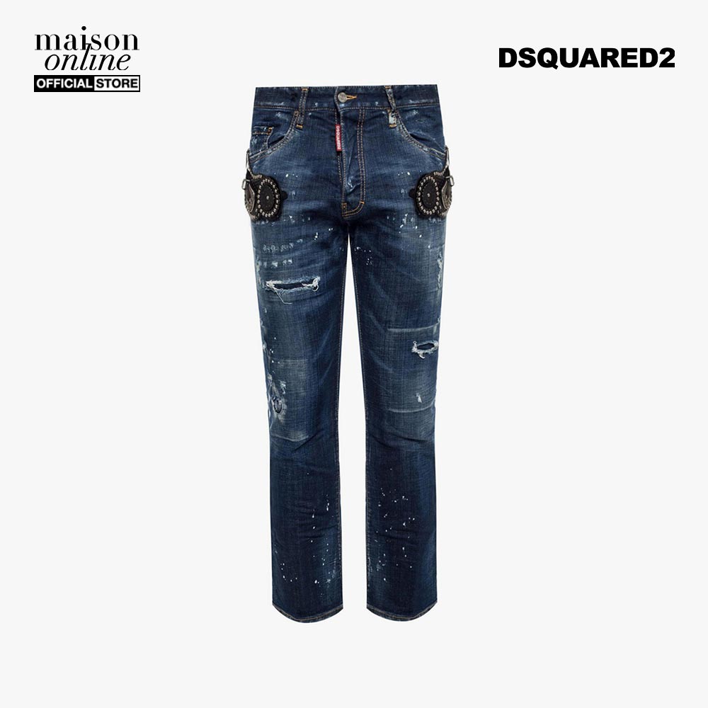 DSQUARED2 - Quần jeans nam ống loe nhẹ 'Cropped Flare Jean' S71LB0559-470