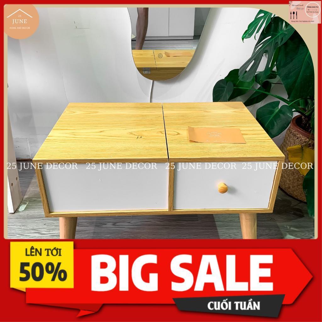 Bàn trang điểm mini bằng gỗ, Bàn trang điểm ngồi bệt Gỗ MDF Cao Cấp Chịu Lực Cao