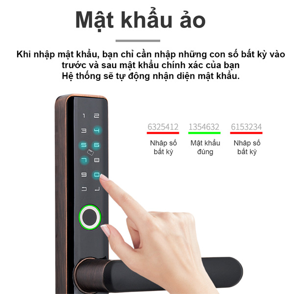 Khóa điện tử thông minh khóa vân tay cửa nhôm PASINI PS01AB35 (Đen) PS02AS35 (Bạc) cho cửa nhôm xingfa, sắt, inox