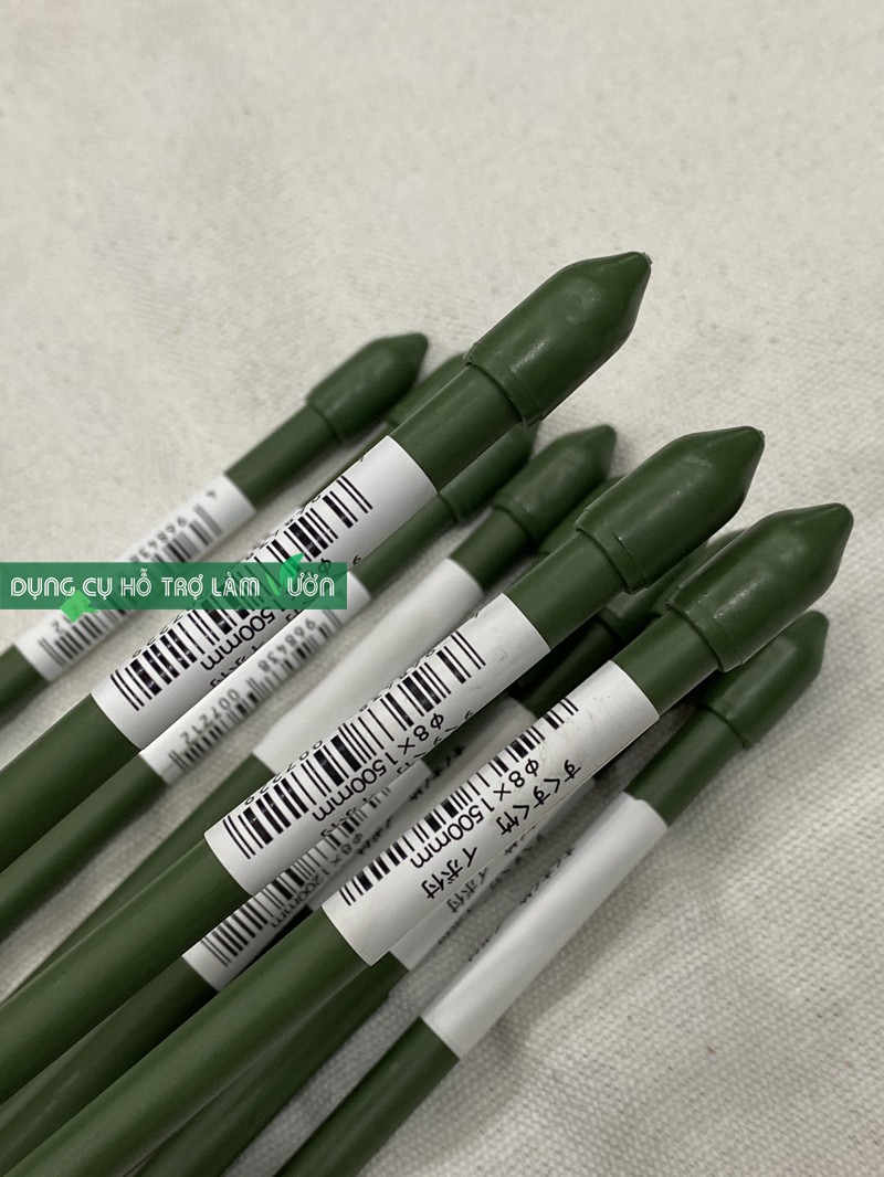 10 Ống Thép Bọc Nhựa Phi 8 Của Nhật Có Nhiều Kích Thước Lựa Chọn Dùng Bền Trên 5 Năm Chuyên Dùng Làm Khung Giàn Cho Cây Leo, Cắm Chống Đỡ Cây Trồng - Xanh Lá - 180Cm