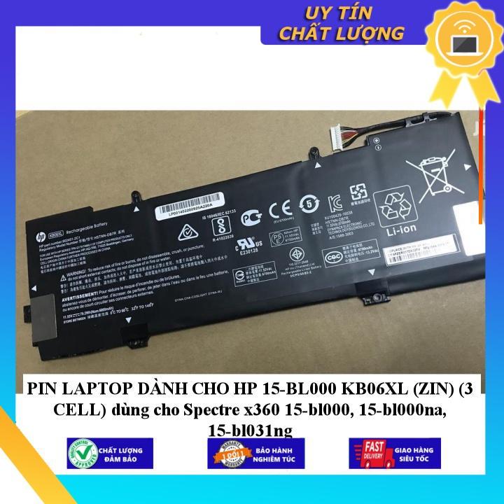 PIN dùng cho  LAPTOP HP 15-BL000 KB06XL dùng cho Spectre x360 15-bl000, 15-bl000na, 15-bl031ng - Hàng chính hãng  MIBAT1554