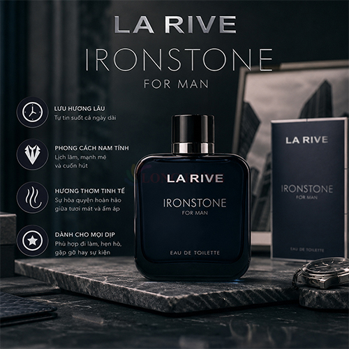 Nước hoa La Rive Ironstone For Man (100ml) - Hàng chính hãng