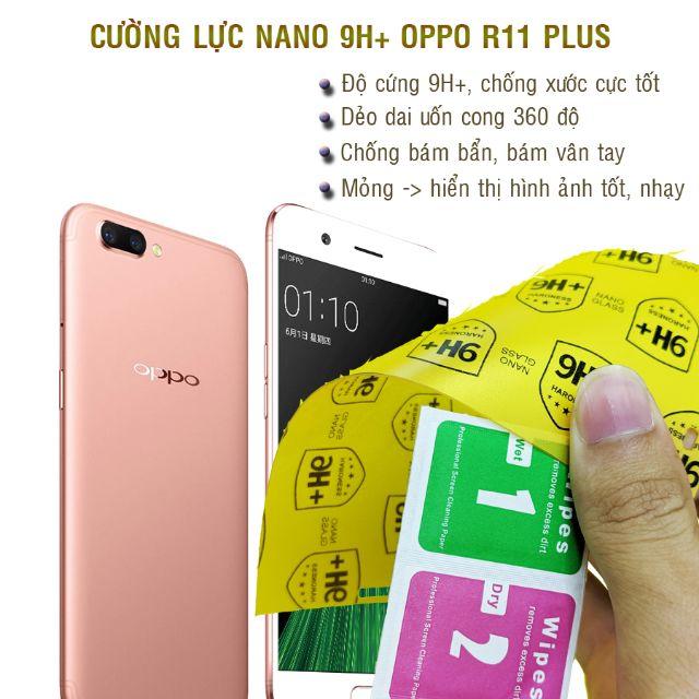 Dán cường lực dẻo nano 9H+ dành cho  Oppo R11 Plus