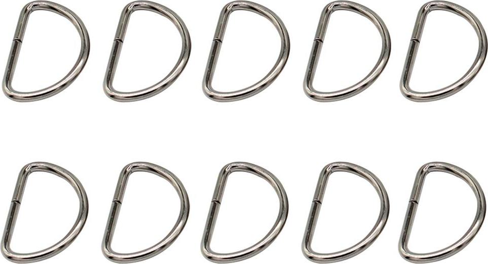 10 Miếng 25 Mm Kim Loại D Vòng Khóa Túi Da Cầm Tay Thủ Công Cho Webbing Dây