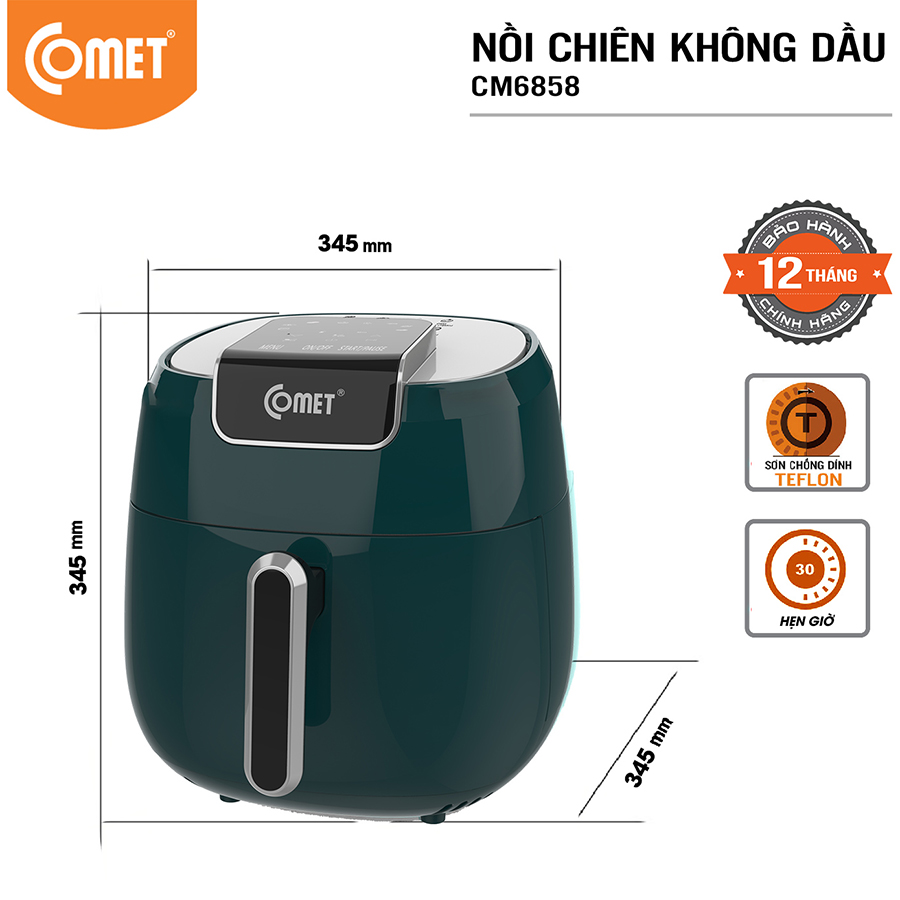 Nồi Chiên Không Dầu Comet CM6858 4.2L - Hàng Chính Hãng