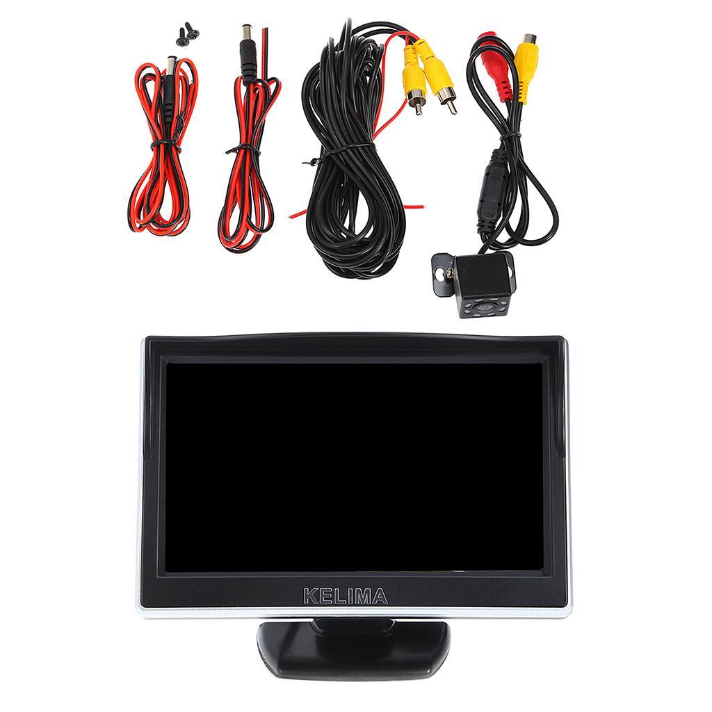 Car Rear View 8 LED Camera & 5" LCD Display Monitor