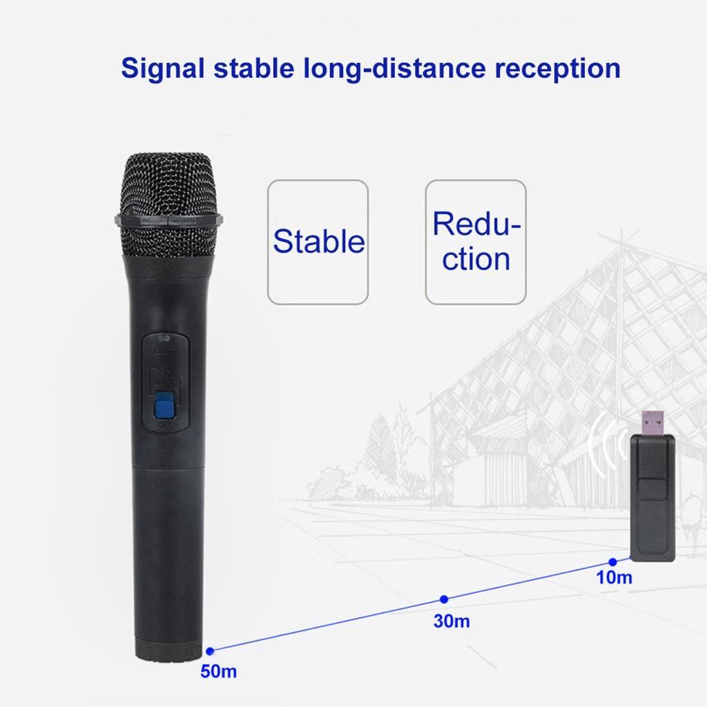 Micro Không Dây VHF Bằng Nhựa Dùng Để Hát Karaoke