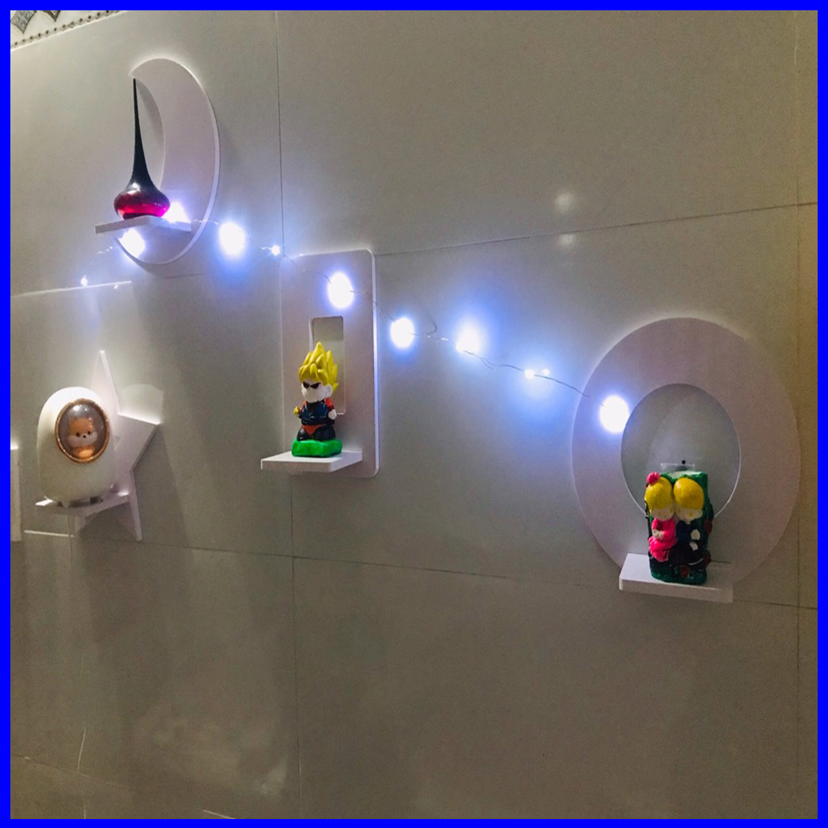 Kệ decor phòng ngủ, Trang trí lớp học, để chậu hoa treo tường, chất liệu gỗ Pitech cao cấp - C16