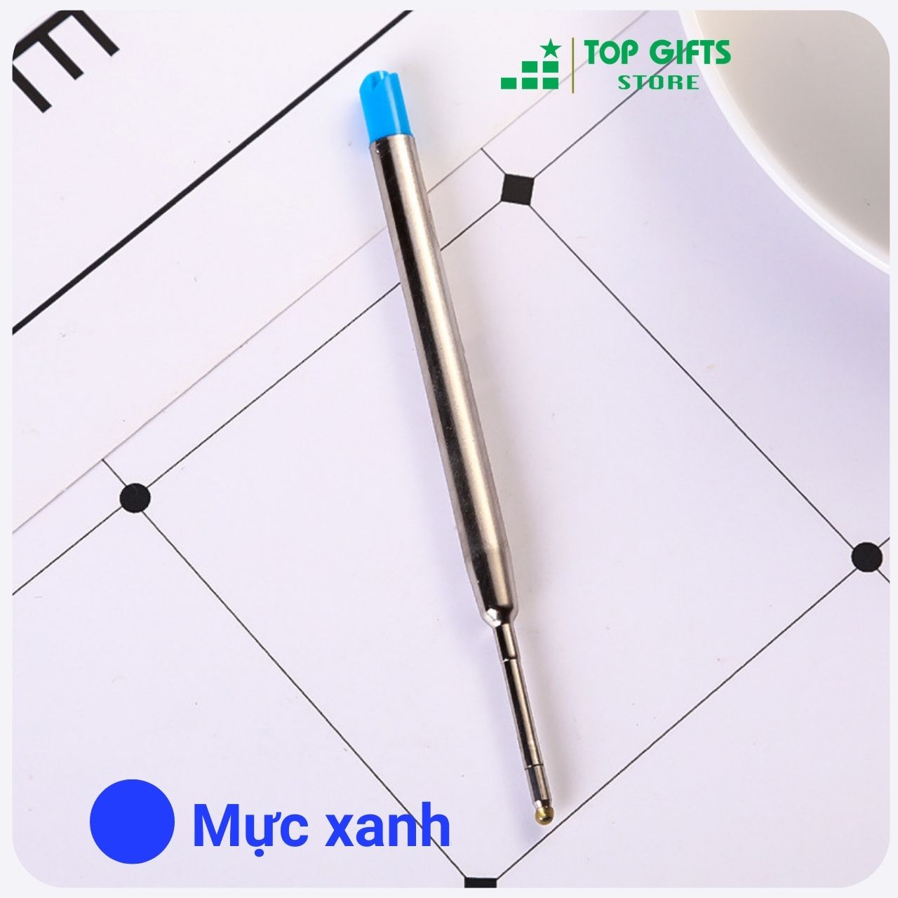 1 Ruột bút ký 0.7mm, mực xanh Dùng thay ngòi cho bút ký tên loại bấm hoặc bút xoay để mở ngòi chuyên cho bút ký tên