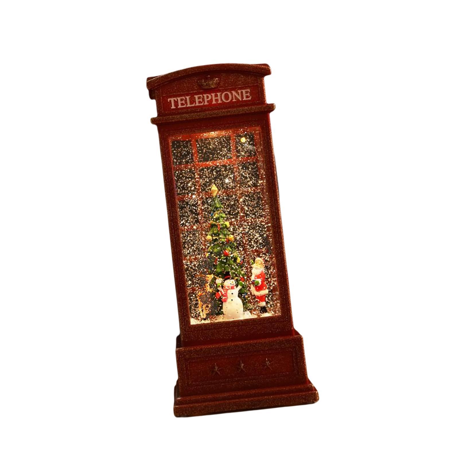 Glittering Christmas Music Box Lantern Rotating for Holiday Indoor Decor