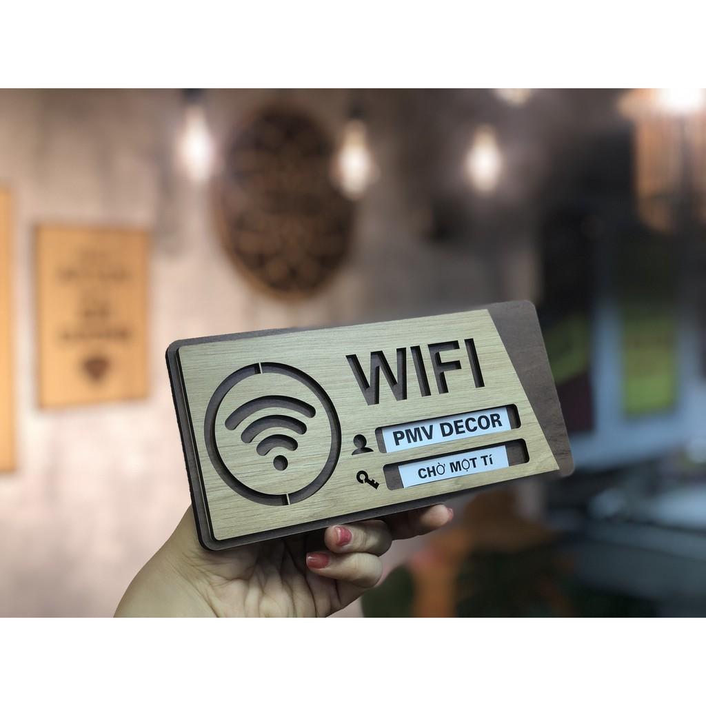 BẢNG WIFI. Gỗ MDF phủ melamine 2 màu tương phản. PMV-BWF002