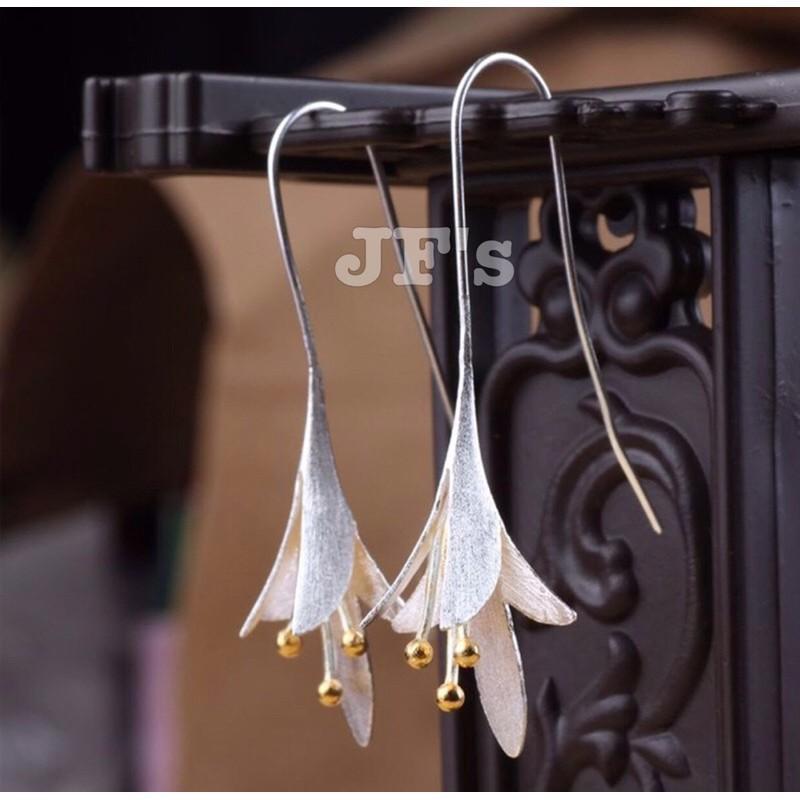 15H11 Hoa tai nữ thời trang đơn giản tinh tê, bông tai hình hoa cho nữ JF's