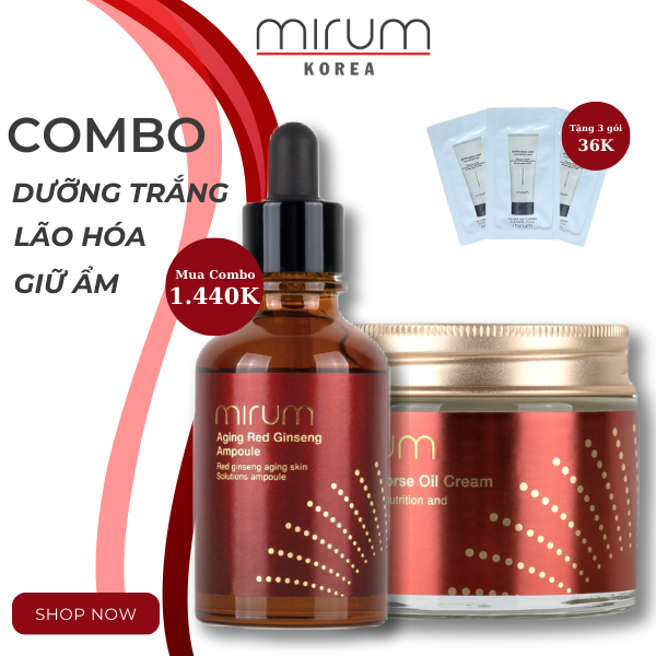 COMBO dưỡng trắng, chống lão hóa và giữ ẩm + TẶNG 3 gói sữa rửa mặt tạo bọt