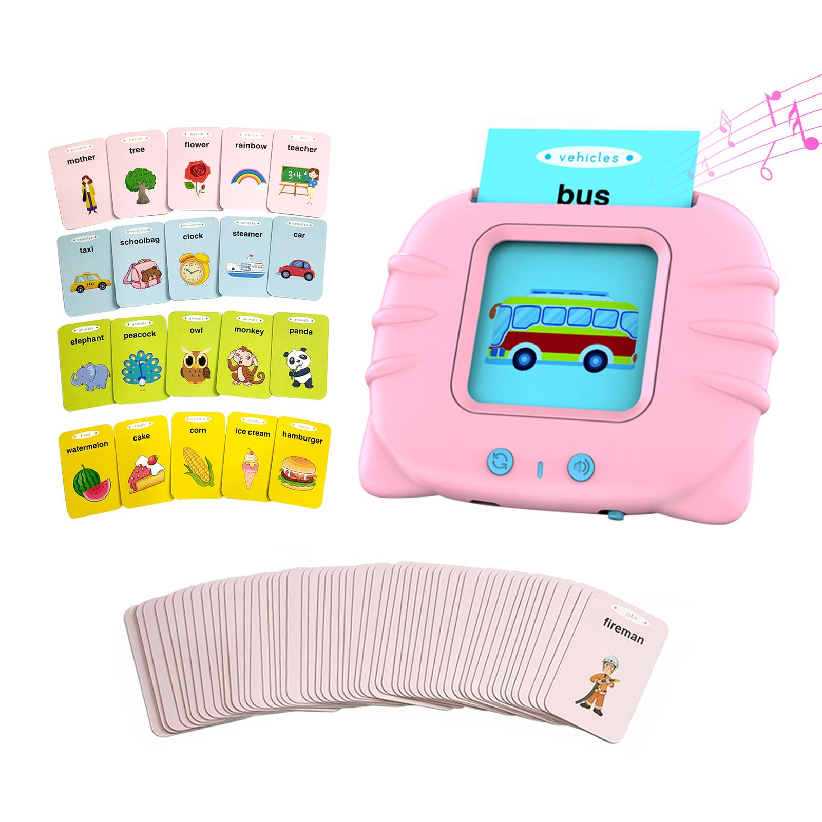 Talking Flash Cards Learning Toys for Toddlers 0-3 Years with Sound Effect English Reading Early Learning