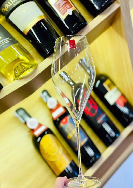 Bộ 6 ly pha lê cao cấp uống vang trắng, đỏ 430 ml Tiệp Khắc