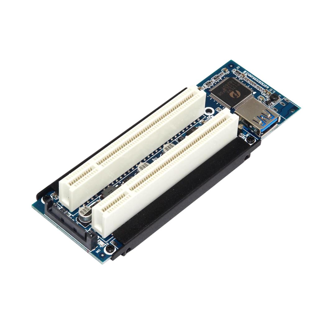 PCI-E Express X1 To Dual PCI Riser Extender Card Adapter With USB 3.0 Cable