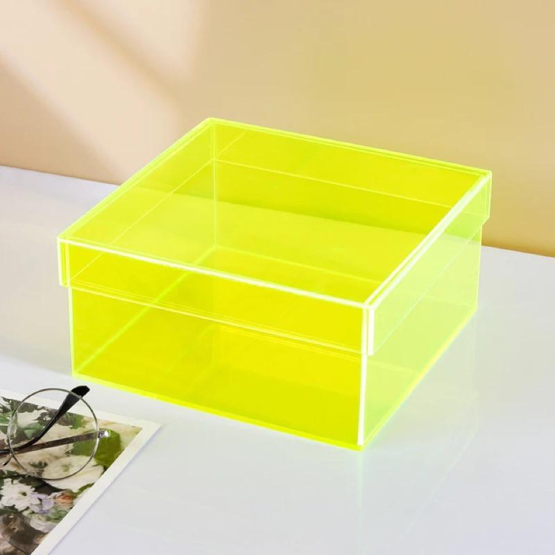 Hàng cao cấp, Hộp mica có nắp đậy trang sức, Mỹ phẩm, hoặc làm kệ trưng bày sản phẩm, nhiều màu sắc - Xanh dương