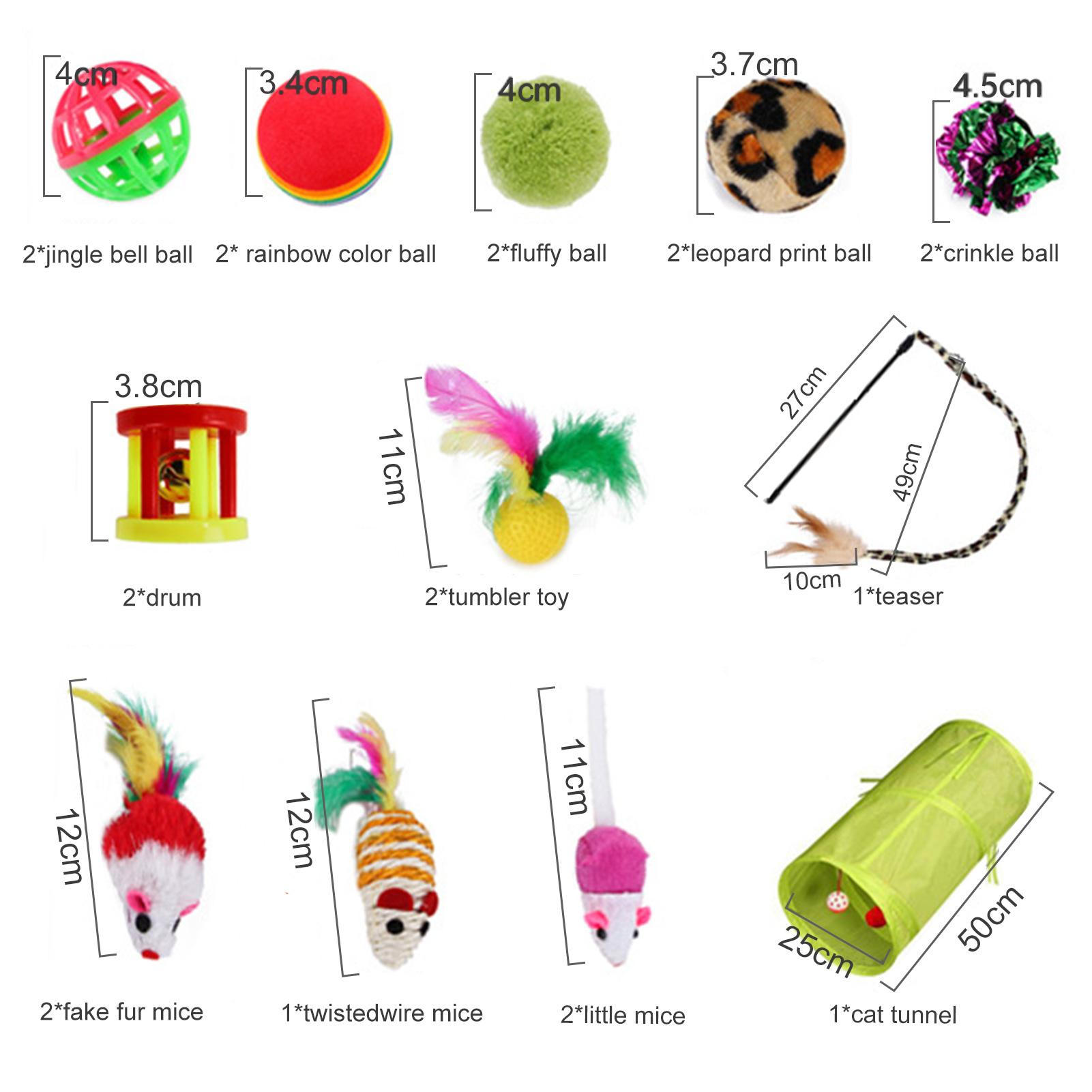 Bộ đồ chơi cho mèo siêu giá trị: Bộ đồ chơi 21 chiếc