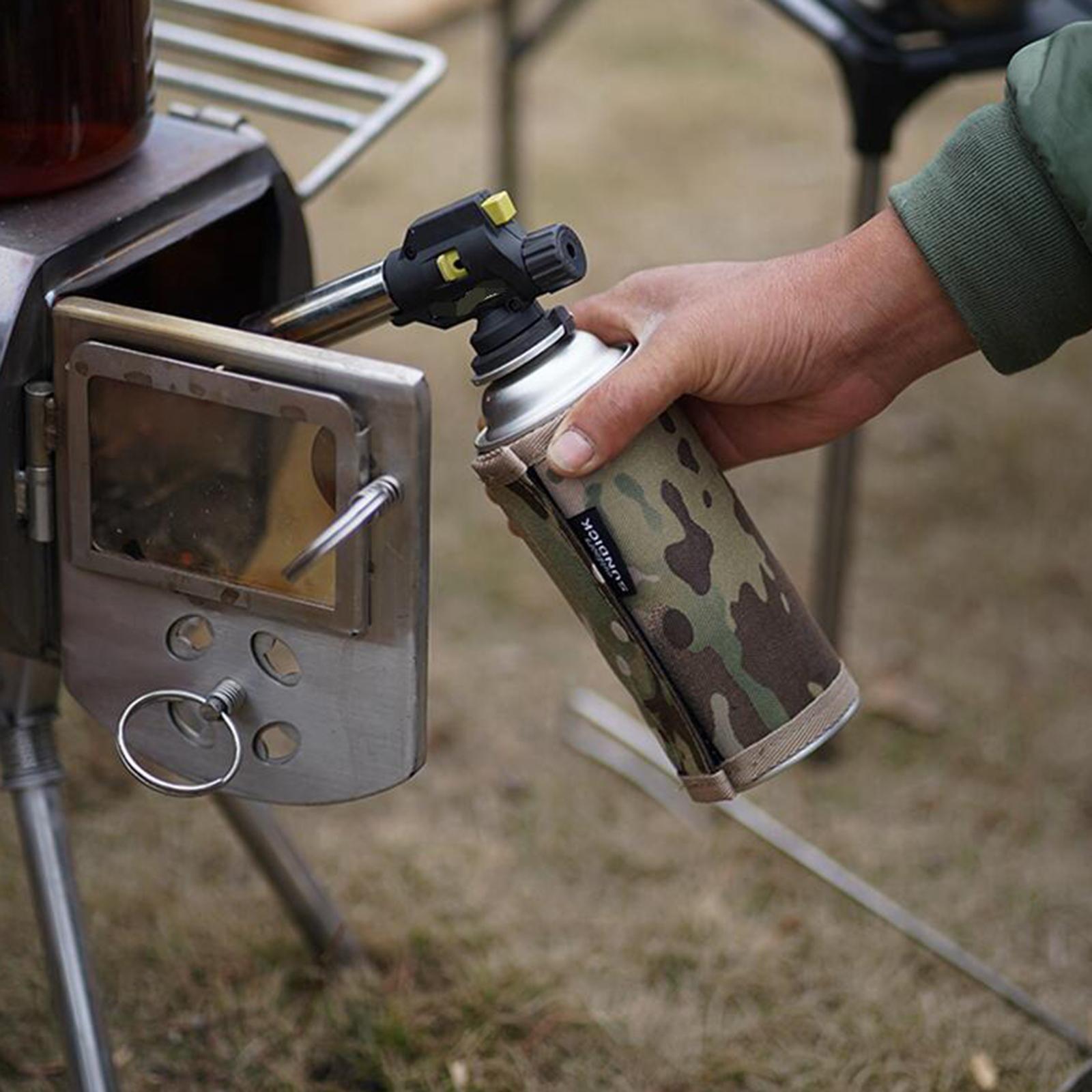 Portable Gas Tank Protector Cover Fuel Cylinder Canister Storage Bag Anti Drop Gas Tank Holder for Outdoor Hiking Camping Cooking Supplies