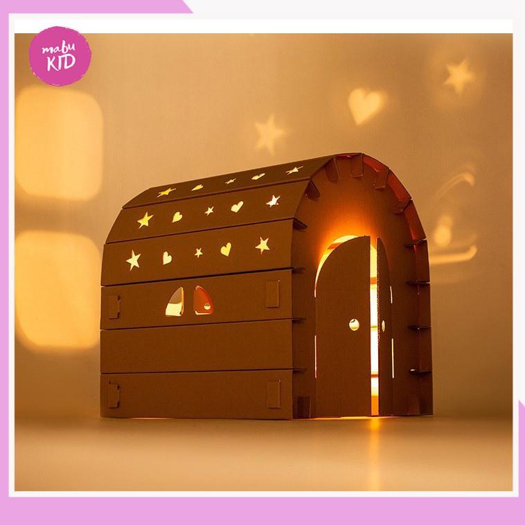 Nhà bìa carton cho bé - nhà đồ chơi lắp ghép thông minh cho bé