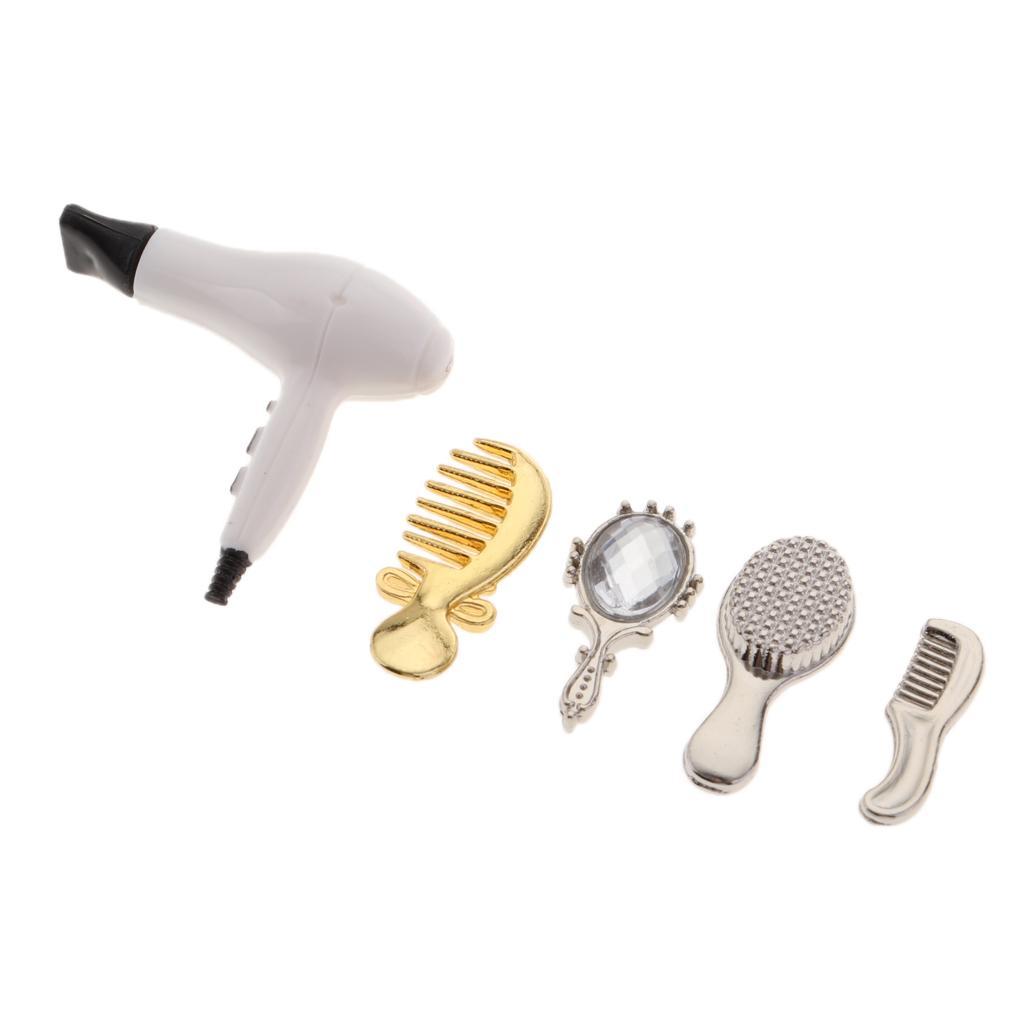 5 Pieces Salon and Make Up Accessories Styling Supply for 1:12 Dolls House