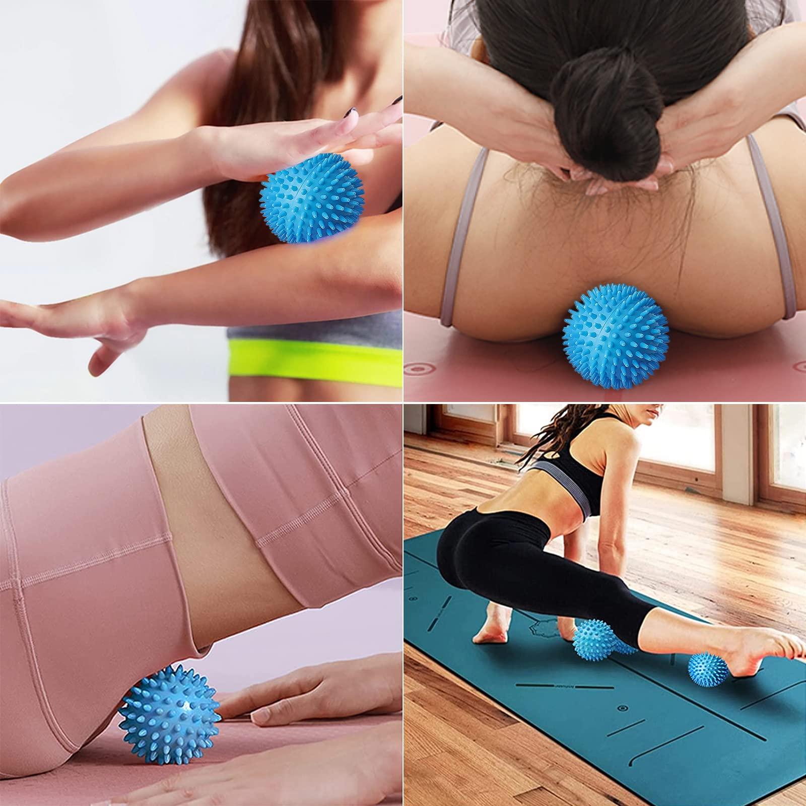 Tập hợp các quả bóng massage 3 phòng, bóng massage chân có hình dạng và kích cỡ khác nhau để xoa bóp tay và chân, thư giãn và giảm đau cơ bắp