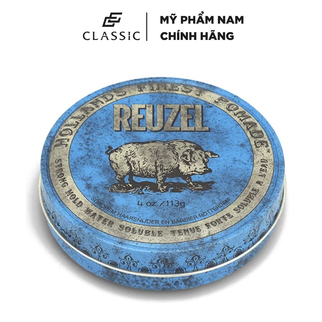 Sáp vuốt tóc Reuzel Blue Pomade 113g - Hàng chính hãng