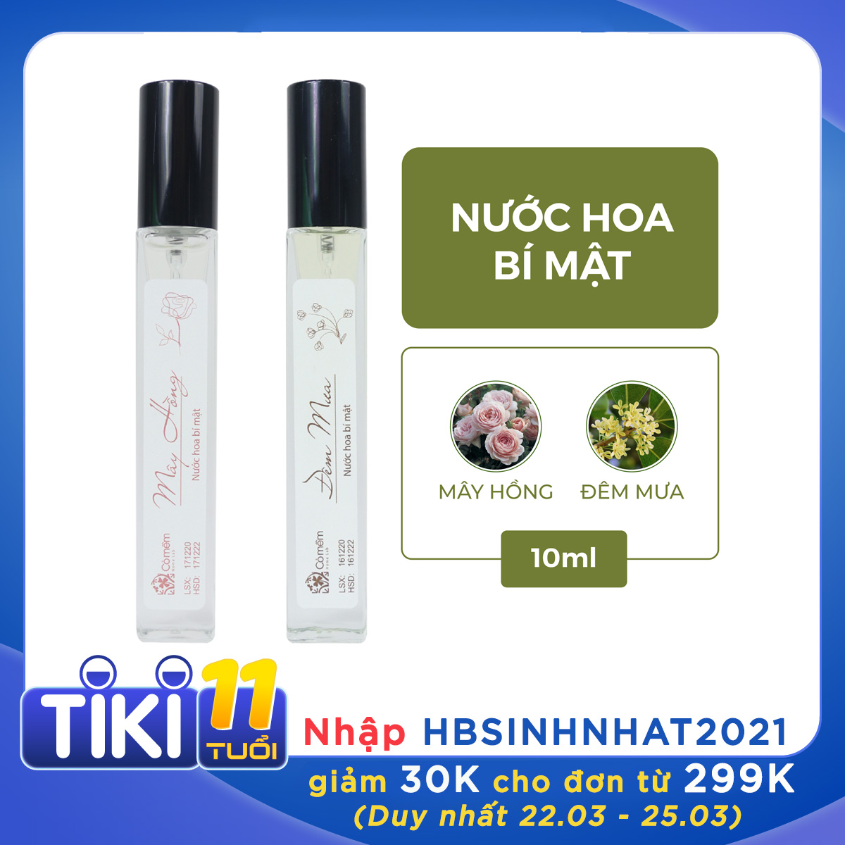 Nước hoa Vùng Kín Bí Mật An Toàn Khử Mùi Từ Thiên Nhiên Hương Thơm Quyến Rũ Dùng Được Cho Cả Body Cỏ Mềm 10ml