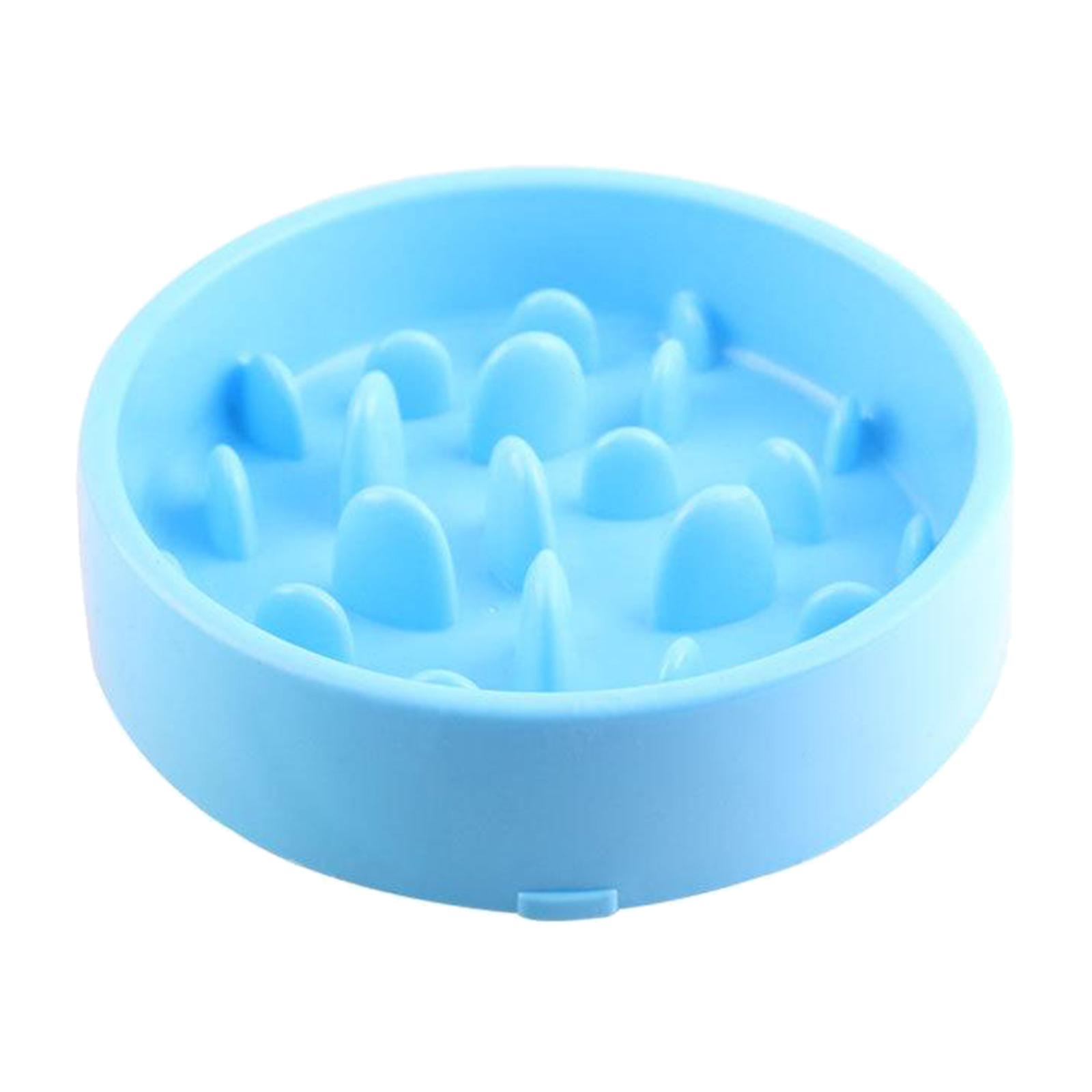 Slow Feeder Dog Bowl Pet Feeder Interactive Bloat Stop Dog Eating Dish Blue