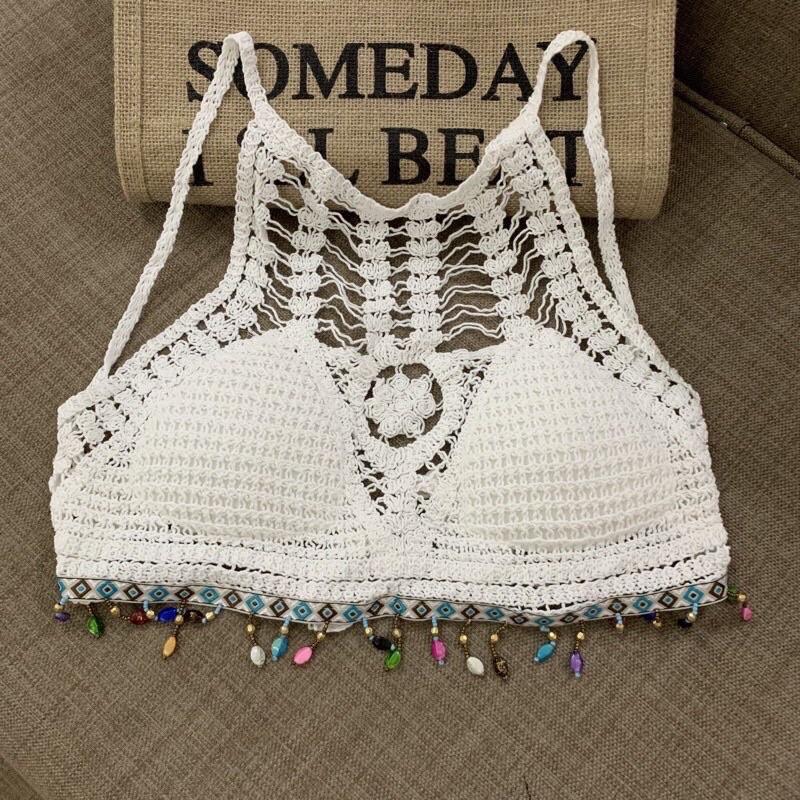 Áo bra len móc nhiều kiểu mặc đi biển️bikini hot