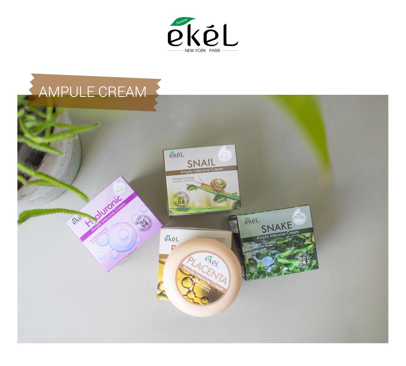 Kem dưỡng ẩm chuyên sâu hyaluronic Ekel  - Hyaluronic Acid Ample Intensive Cream Ekel